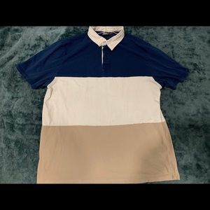 Blue white and Beige Polo size Large